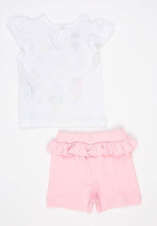Baby Corner - 2 Piece T-shirt Short Set Multi-colour