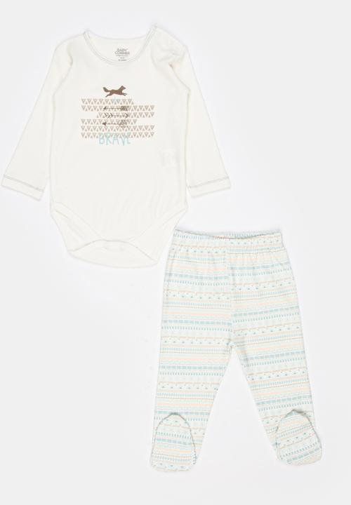 Baby Corner - Footed Pants Set Multi-colour