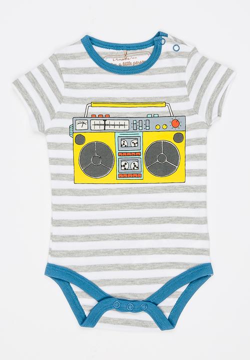 Soobe - Short Sleeve Printed  Bodysuit Grey