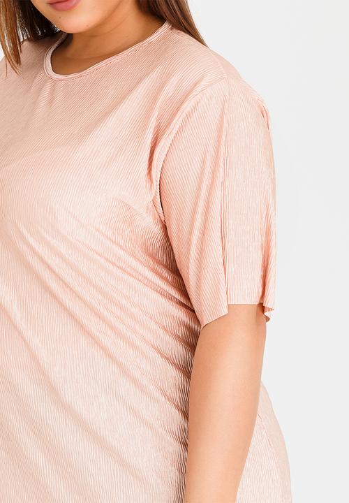 c(inch) Plus - Plisse Tunic Rose
