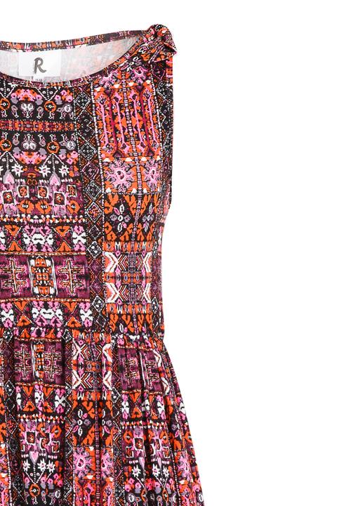 Rebel Republic - Mid Waist Dress Shoulder Bow Multi-colour
