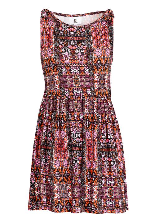 Rebel Republic - Mid Waist Dress Shoulder Bow Multi-colour
