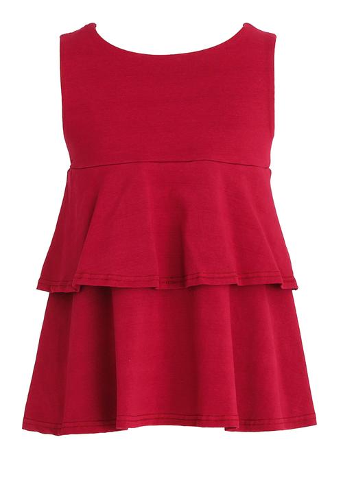 Rebel Republic - Frill Top Burgundy