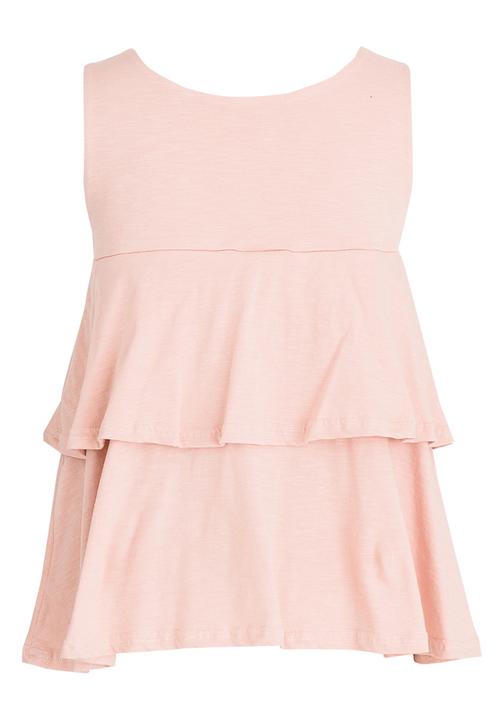 Rebel Republic - Frill Top Pale Pink