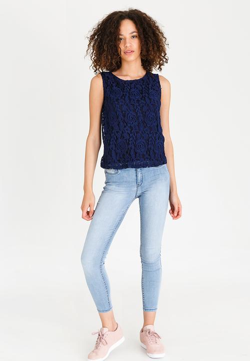 edit - Lace Cami Navy