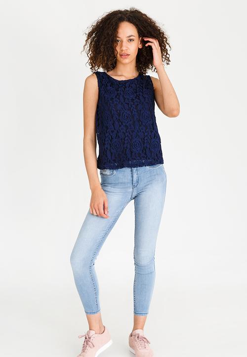 edit - Lace Cami Navy