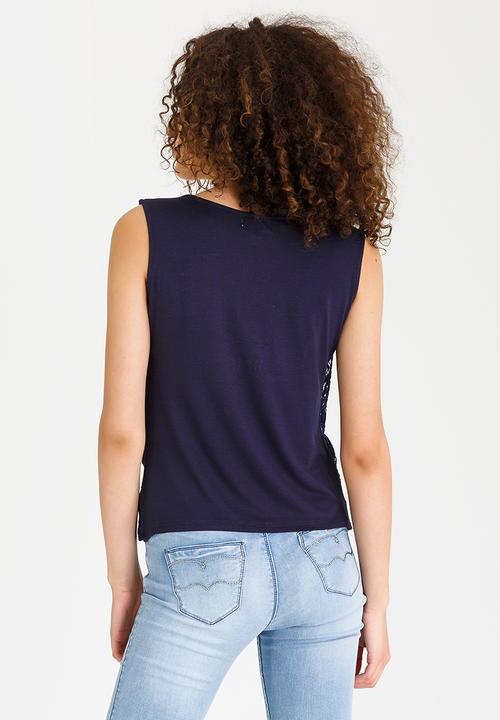 edit - Lace Cami Navy