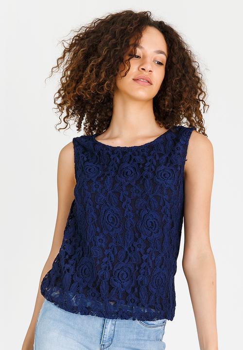 edit - Lace Cami Navy