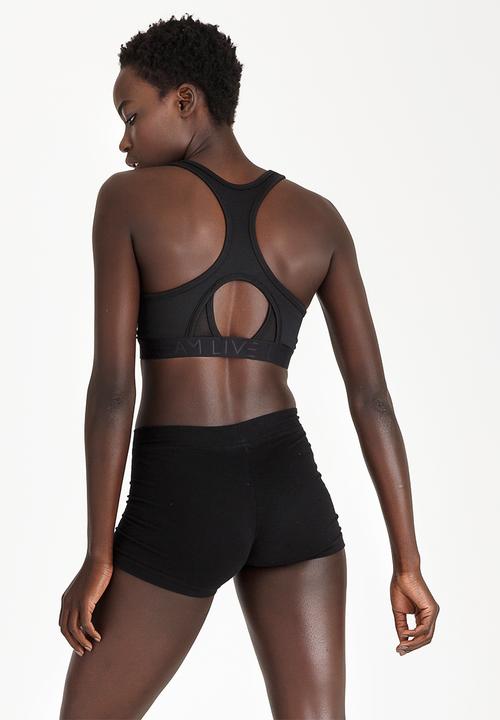 Lithe - Mesh Crop Top Black