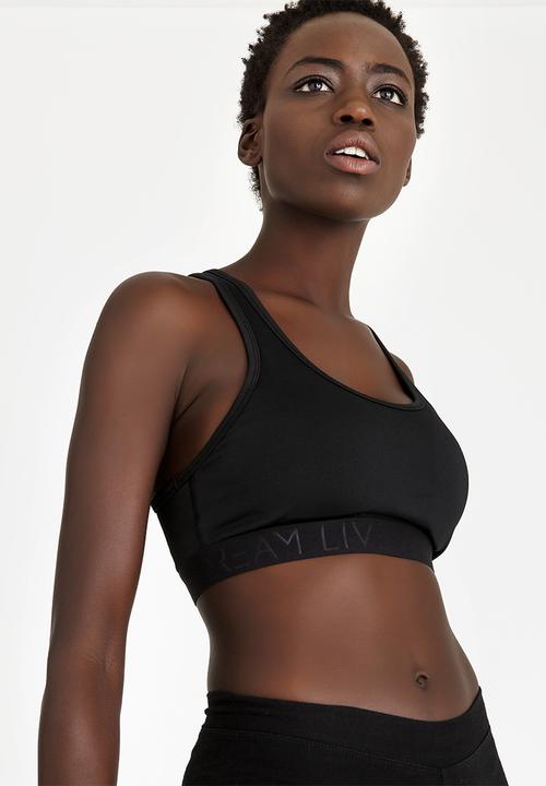 Lithe - Mesh Crop Top Black