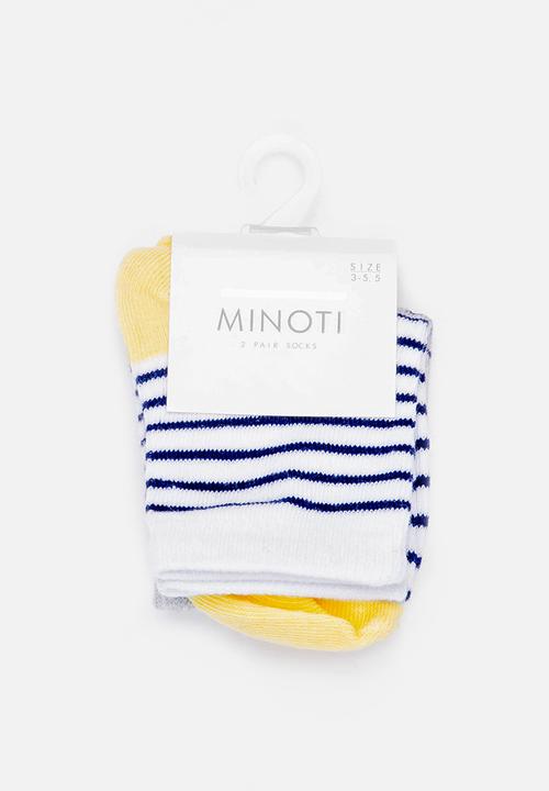 MINOTI - 2 Pack Baseball detail Ankle Socks Multi-colour