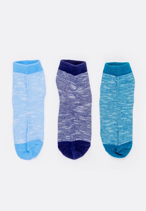MINOTI - 3 Pack Space Yarn Ankle Socks Multi-colour