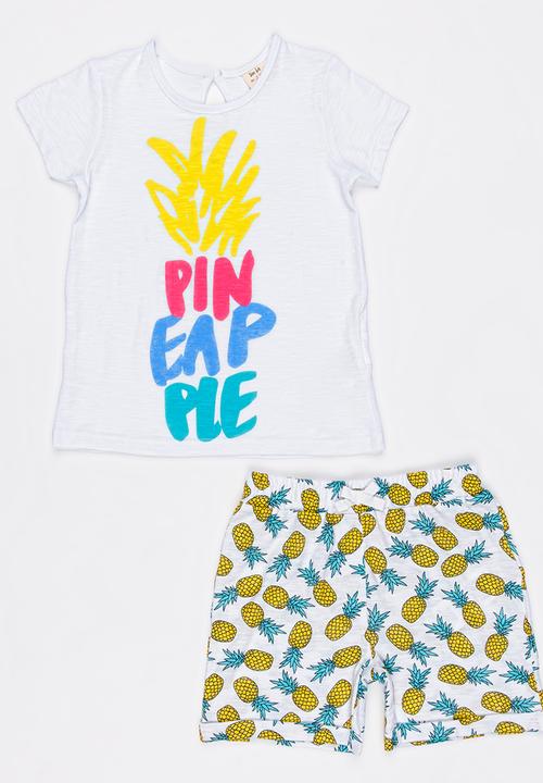 Soobe - Knitted Top And Pants Set White