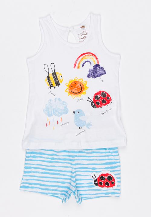 Soobe - Knitted Top And Pant Set White