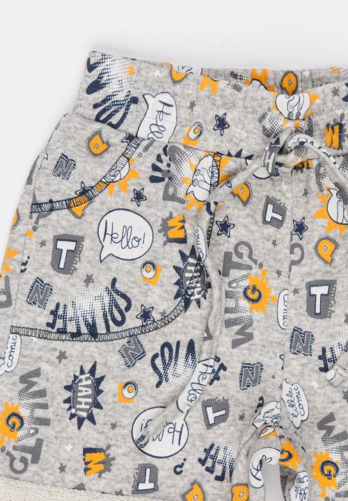 See-Saw - Boys Knit Pull On Shorts Multi-colour