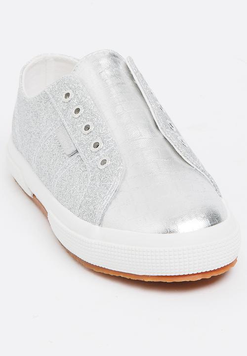 SUPERGA - Glitter Slip on Silver