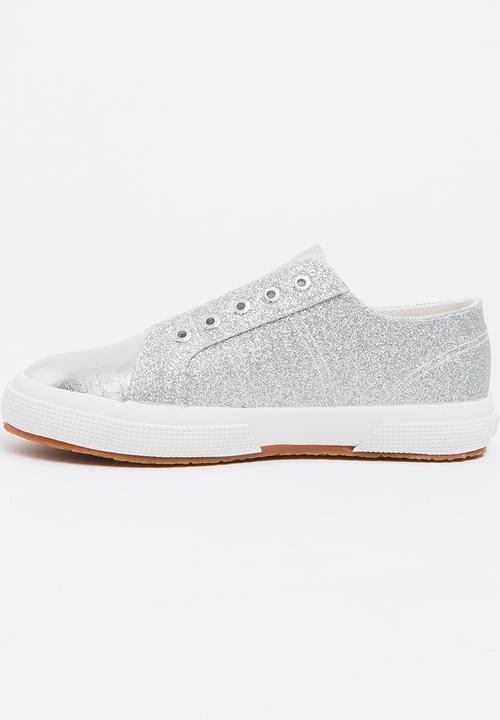 SUPERGA - Glitter Slip on Silver