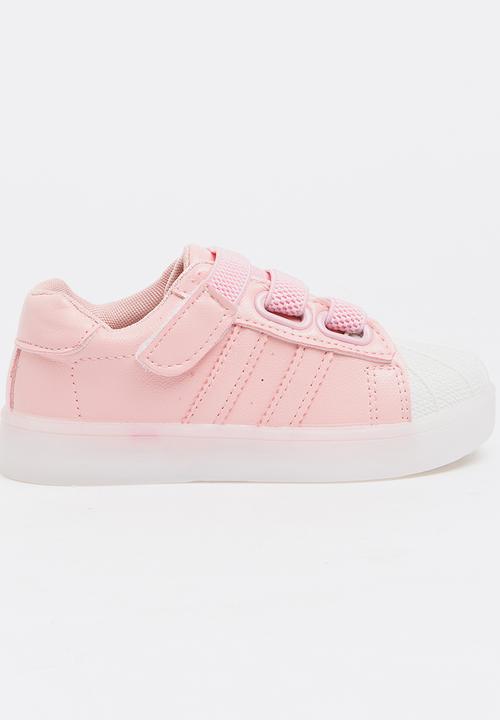 Pop Candy - Girls Light up Sneakers Pale Pink