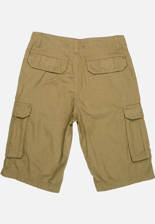 Brave Soul - Canvas Short Khaki Green