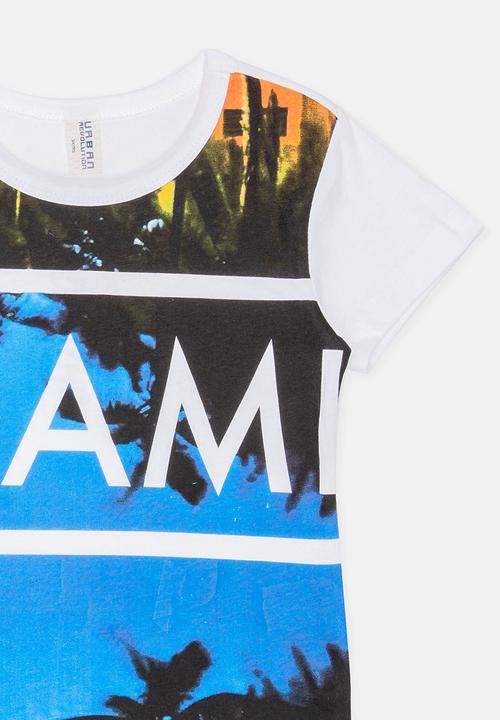 Twin Clothing - Miami Printed T-shirt White