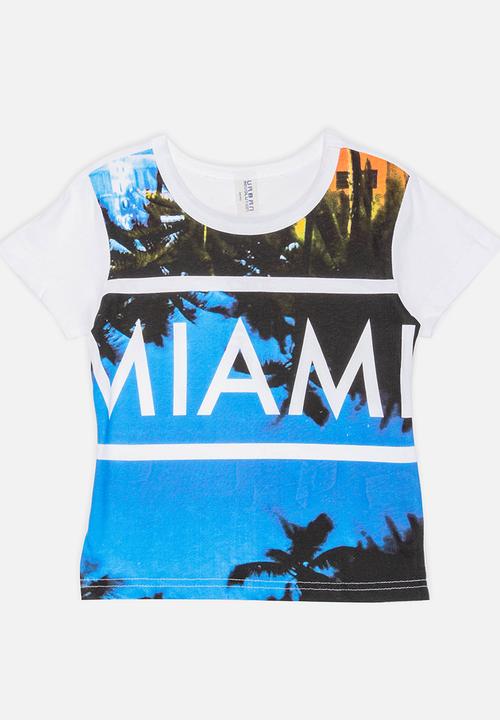 Twin Clothing - Miami Printed T-shirt White