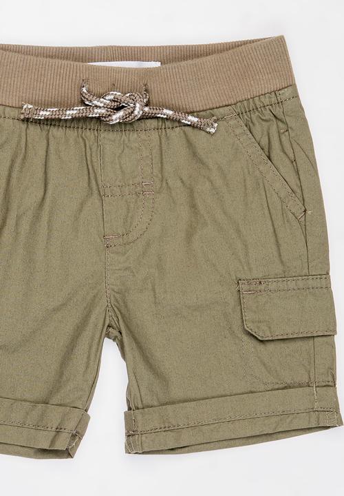 MINOTI - Basic Poplin Short Khaki Green