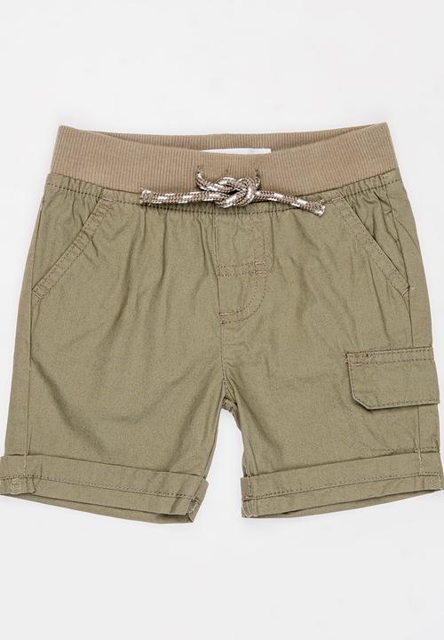 MINOTI - Basic Poplin Short Khaki Green