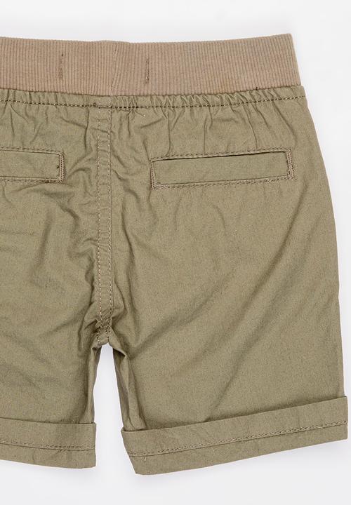 MINOTI - Basic Poplin Short Khaki Green