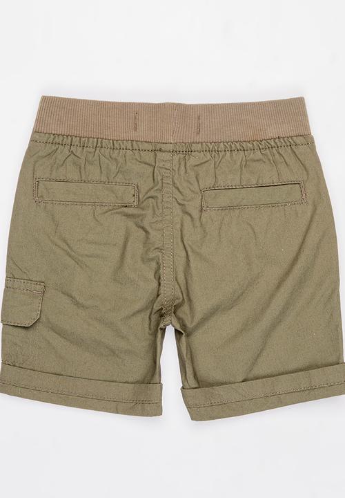 MINOTI - Basic Poplin Short Khaki Green
