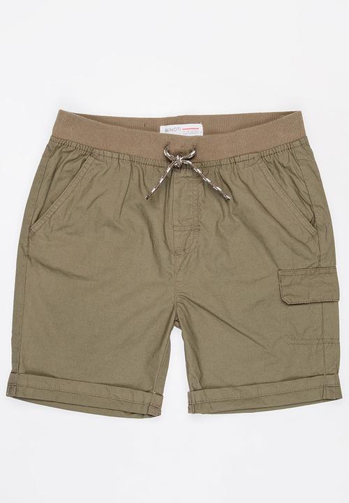 MINOTI - Basic Poplin Short Khaki Green