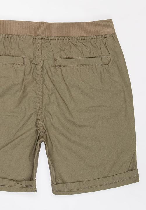 MINOTI - Basic Poplin Short Khaki Green