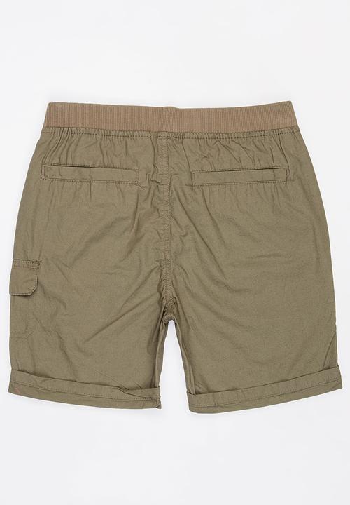 MINOTI - Basic Poplin Short Khaki Green