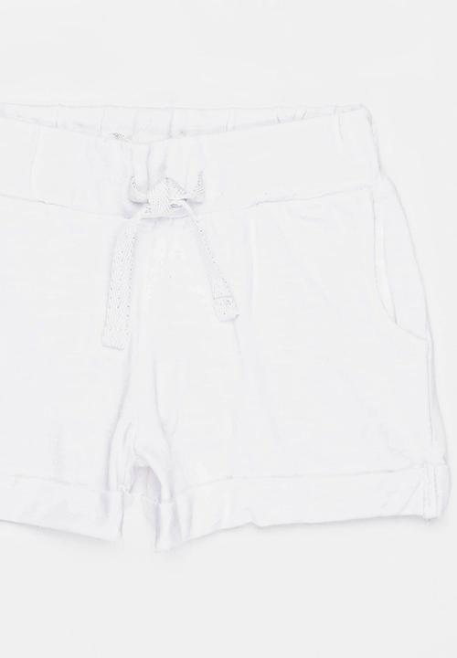 MINOTI - Slub jersey short - white