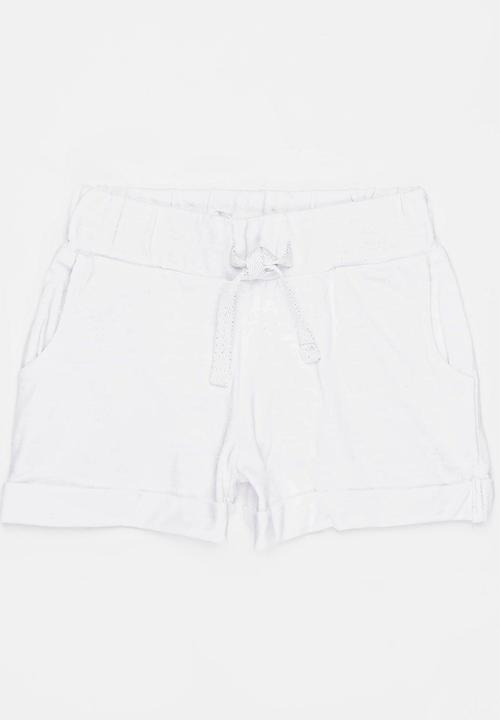 MINOTI - Slub jersey short - white