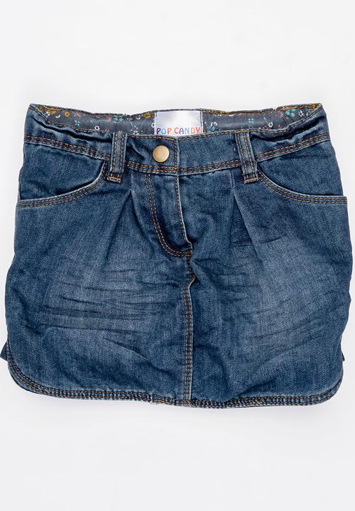 Pop Candy - Denim skirt with pockets - blue 