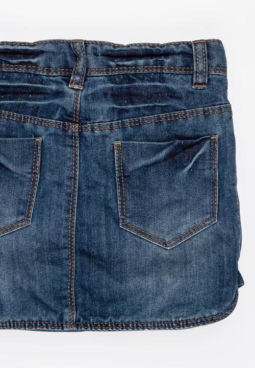 Pop Candy - Denim skirt with pockets - blue 