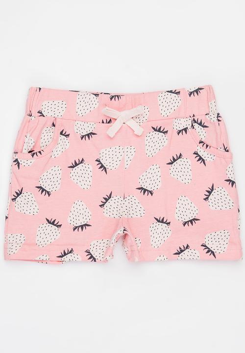 Pop Candy - Strawberry Knit Shorts Mid Pink