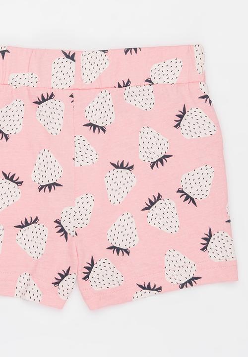 Pop Candy - Strawberry Knit Shorts Mid Pink