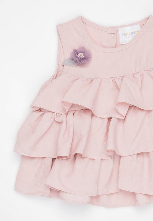 Pop Candy - Blouse and short set - pink & grey 
