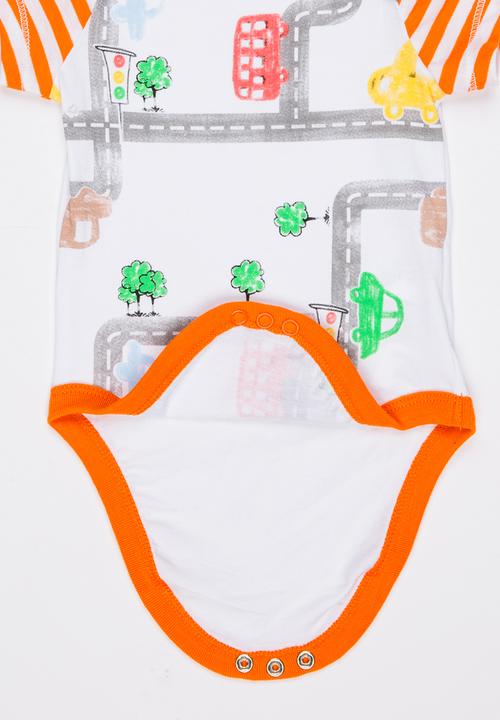 Soobe - Short Sleeve Printed  Bodysuit White