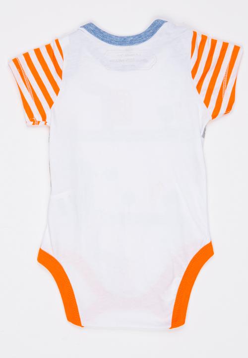 Soobe - Short Sleeve Printed  Bodysuit White