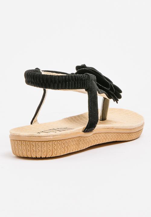 Pop Candy - Flower Sandal Black