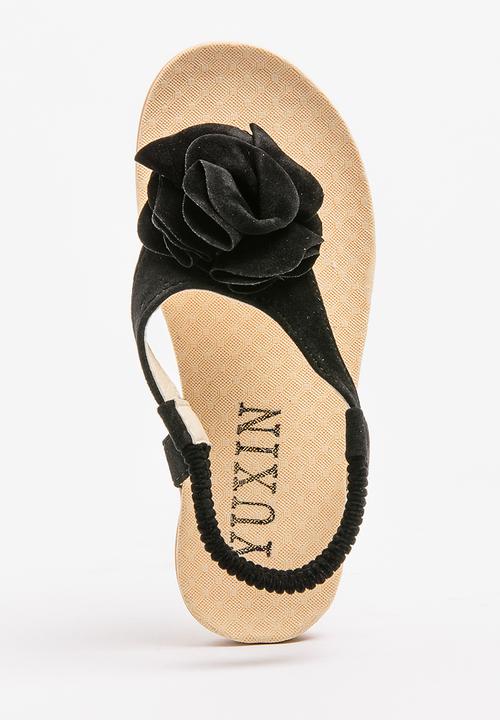 Pop Candy - Flower Sandal Black