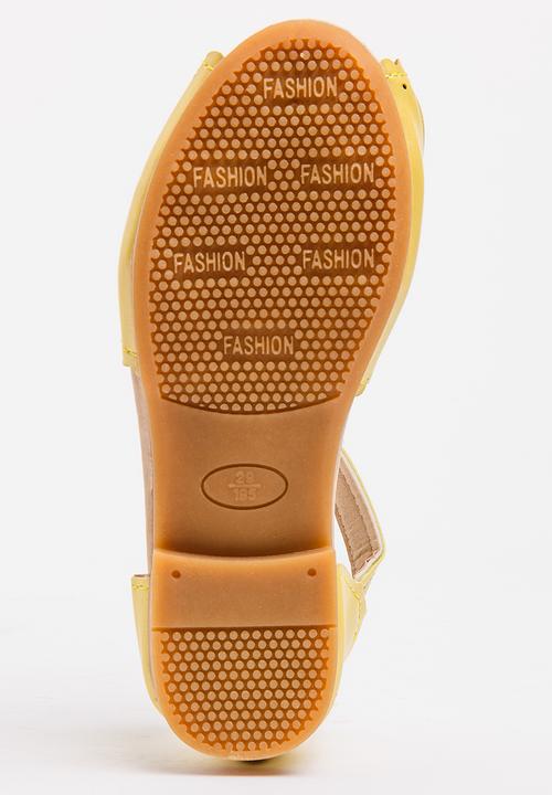Pop Candy - Cage Sandals Yellow