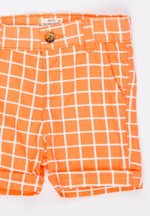 Soobe - Boys Printed Short Orange