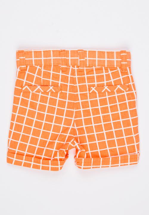 Soobe - Boys Printed Short Orange