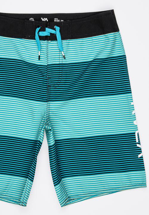 RVCA - Civil Stripe Trunk Boardshorts Blue