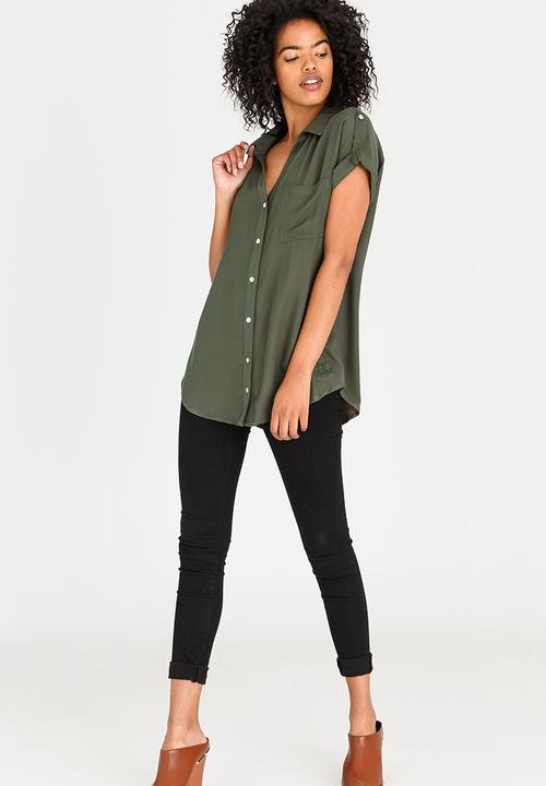 JEEP - Slouchy Blouse Khaki Green