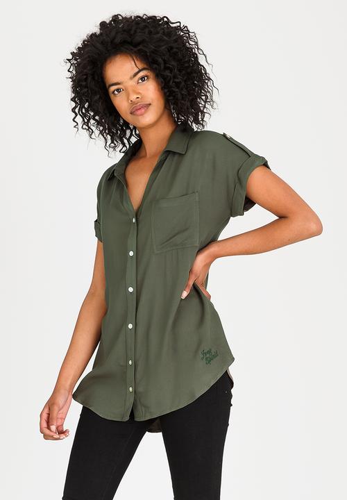 JEEP - Slouchy Blouse Khaki Green