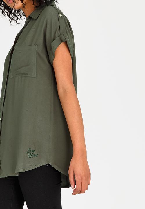 JEEP - Slouchy Blouse Khaki Green
